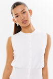 Georgia Button Through Knit Vest, WHITE - alternate image 2