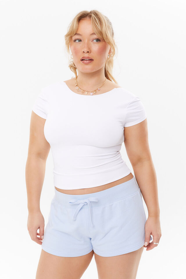 Ava Summer Sweat Short, DELICATE BLUE
