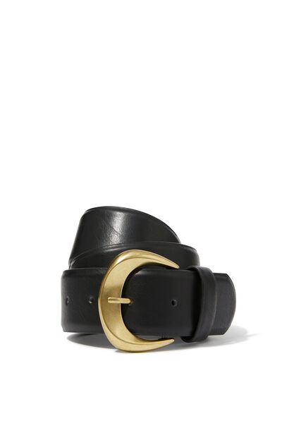Large Buckle Belt, BLACK/GOLD