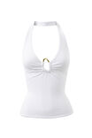 Soft Andi Halter Top, WHITE - alternate image 6
