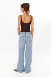 Luxe Square Scoop Bodysuit, CHOC CHERRY - alternate image 3