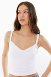 Luxe Twist Front Cami, WHITE - alternate image 4