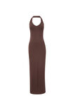 Soft Halter Maxi Dress, ESPRESSO BROWN - alternate image 6