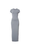 Luxe Short Sleeve Maxi Dress, MOONLIGHT GREY - alternate image 7