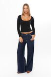 Riri Scoop Neck Long Sleeve Top, BLACK - alternate image 2