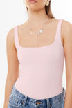 Luxe Square Scoop Bodysuit, SHERBERT PINK - alternate image 4