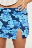 Monroe Mesh Micro Mini Skirt, GIANNA FLORAL BLUE SPARK
