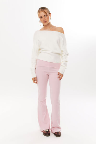 Fold Back Flare Pant, ROSETTE PINK