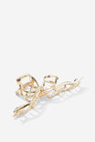 Metal Hair Claw, GOLD/BOW - alternate image 1