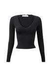 Super Smooth Isla Long Sleeve Top, BLACK - alternate image 6