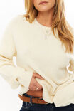 Romee Crew Neck Knit Jumper, BUTTER CREAM - alternate image 4