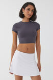 Luxe A-Line Mini Skirt, WHITE - alternate image 1