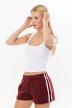 Malia Sweat Short, DARK PLUM/WHITE - alternate image 3