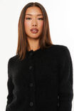 Phoebe Fluffy Knit Cardigan, BLACK - alternate image 4