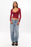 Soft Jolene Long Sleeve Top, CHERRY RIPE - alternate image 2