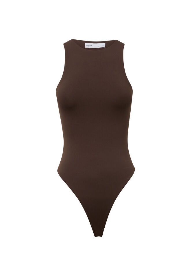 Luxe Sleeveless Bodysuit, ESPRESSO BROWN