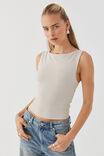 Luxe Backless Tank, COOL BEIGE - alternate image 5