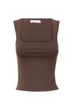 Luxe Open Neck Top, ESPRESSO BROWN - alternate image 6