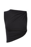 Soft Ruched Twist Top, BLACK - alternate image 6