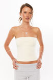 Cotton Longline Tube Top, LEMON PUFF - alternate image 1