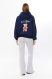 LA Bear Oversized Fleece Hoodie, ROYAL NAVY/LA BEAR - alternate image 5