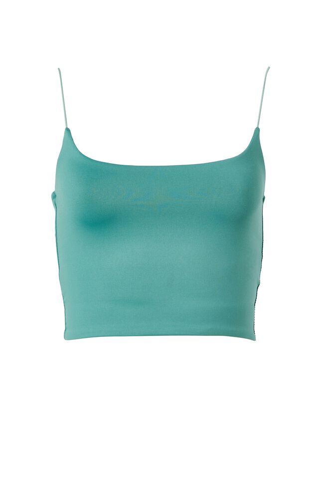 Luxe Crop Cami, MINERAL GREEN