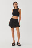 Lola Lace Mini Skirt, BLACK - alternate image 2
