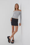 Nora Knit Mini Skirt, BLACK - alternate image 5