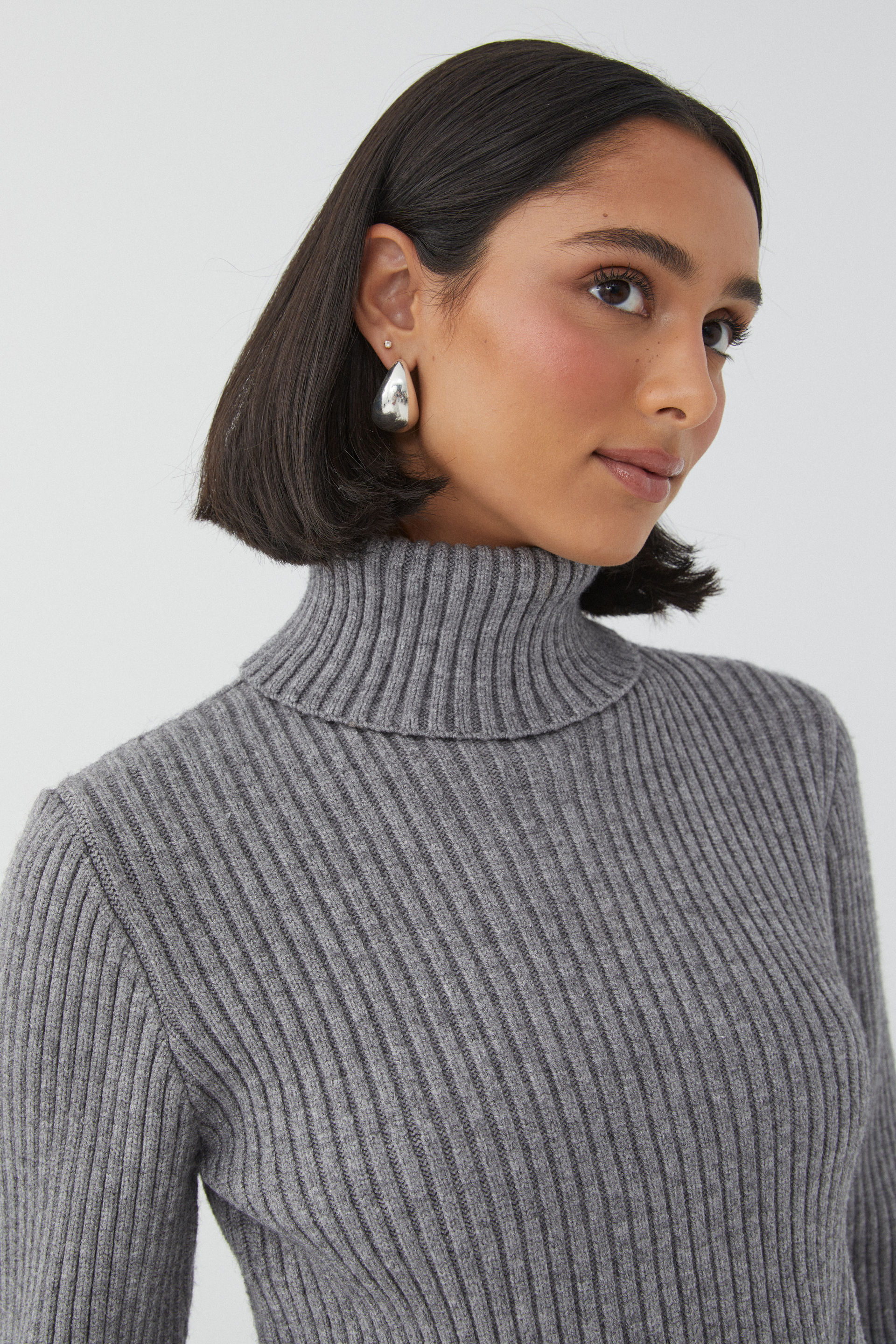 Dark grey knit jumper store