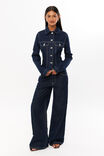 Maddi Fitted Denim Jacket, INDIGO - alternate image 2