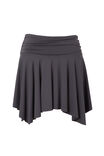 Luxe Hanky Hem Mini Skirt, GUNMETAL - alternate image 6