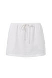 Henley Relaxed Linen Mini Skirt, WHITE - alternate image 6