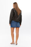 Asher Faux Leather Bomber Jacket, CHOC - alternate image 3