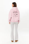 Ella Oversized Fleece Hoodie, JASMINE PINK/HYDE PARK PICNIC - alternate image 3