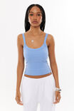 Riri Scoop Neck Tank, GLAZED BLUE - alternate image 2