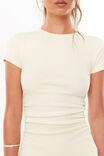 Tattiana T-Shirt Ruched Mini Dress, LEMON PUFF - alternate image 4
