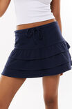 Elena Jersey Frill Mini Skirt, ALL STAR NAVY - alternate image 4