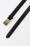 Sloane Plate Buckle Belt, BLACK/GOLD - alternate image 2