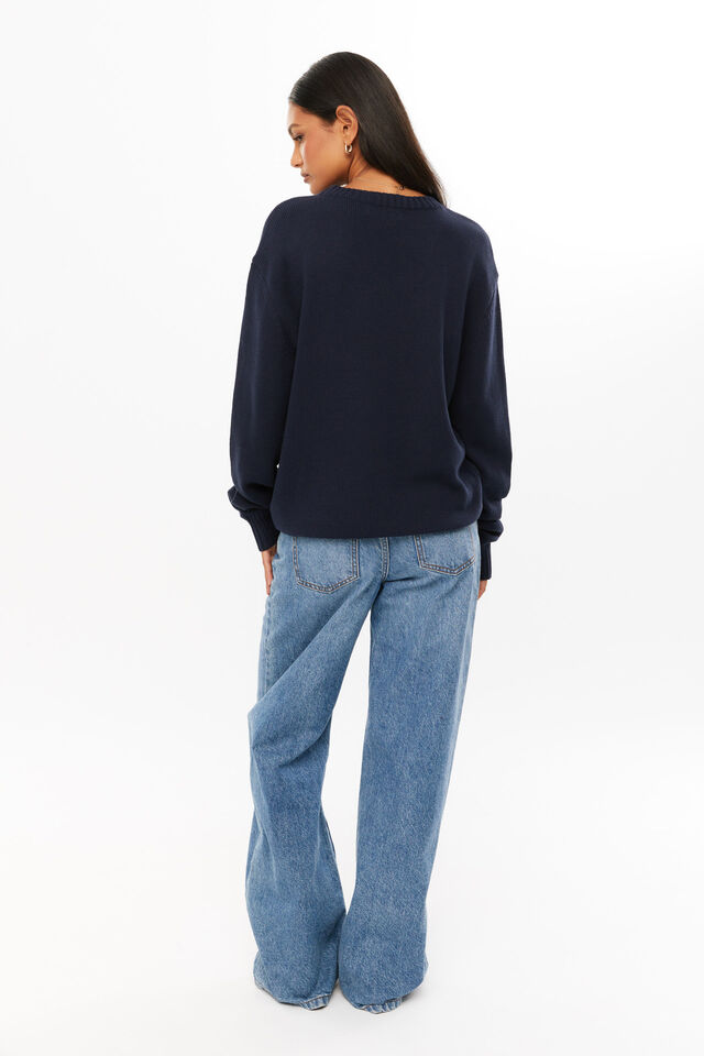 Bambie Crew Jumper, MIDNIGHT NAVY/92