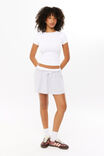 Penny Fleece Mini Skirt, GREY MARLE - alternate image 2