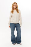 Romee Crew Neck Knit Jumper, TAUPE MARLE - alternate image 2