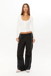Nia Sporty Pull On Pant, BLACK - alternate image 1
