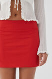 Luxe Hipster Mini Skirt, RUBY RED - alternate image 4