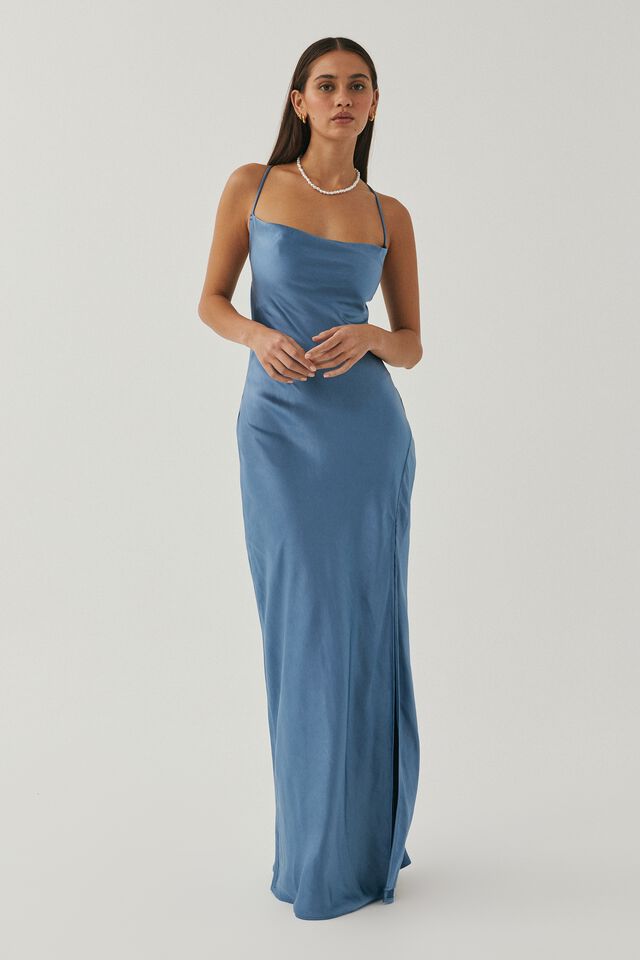 Caitlyn Cowl Neck Maxi Dress, TWILIGHT BLUE
