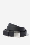 Bar Buckle Belt, BLACK/SILVER - alternate image 1