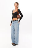 Luxe Kya Long Sleeve Top, BLACK - alternate image 5