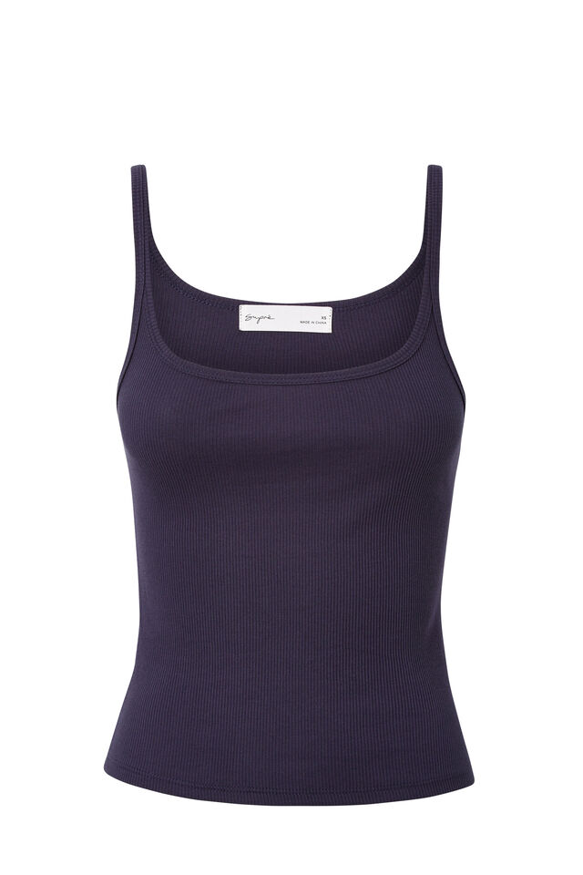 Paris Scoop Neck Tank, ALL STAR NAVY