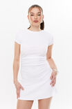 Tattiana T-Shirt Ruched Mini Dress, SUMMER WHITE - alternate image 2
