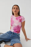 Raw Mesh Graphic T Shirt, PINK/ORCHID - alternate image 5