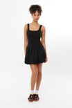 Clara Bubble Mini Dress, BLACK - alternate image 2